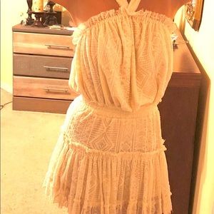 Misa Los Angeles Cream Lace Dress